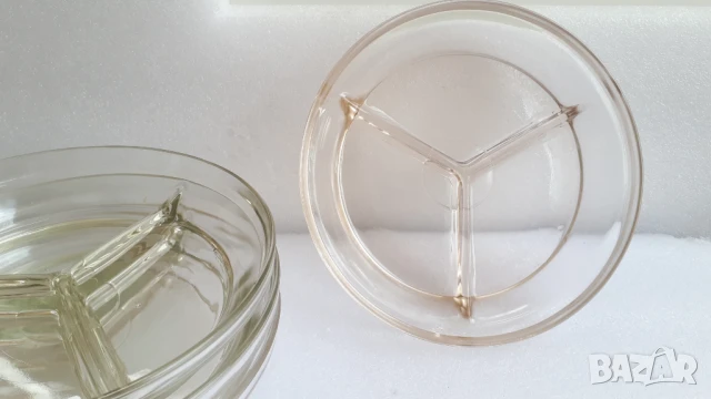 Лот шест чинии с 3 разделения, за ядки и подобни храни, снимка 6 - Чинии - 51141012