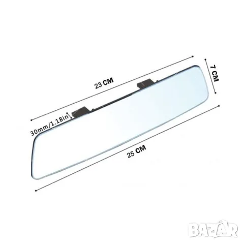 Панорамно вътрешно огледало 25 cm с клипс, снимка 4 - Аксесоари и консумативи - 55863138