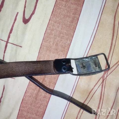 Стар ретро Соц  кожен милиционерски колан МВР . , снимка 3 - Колани - 49708647