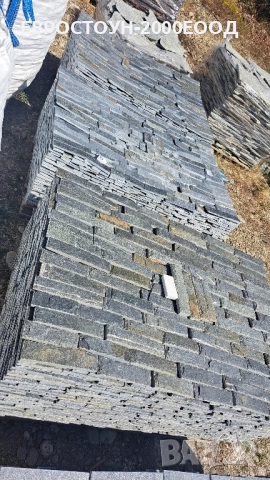 Черен гнайс графит оформен дялан 5см, снимка 4 - Облицовки - 51602563