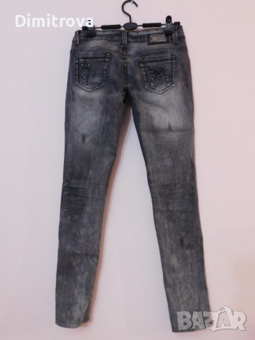 Дамски дънки Tally well с интересен принт, снимка 2 - Дънки - 42570051