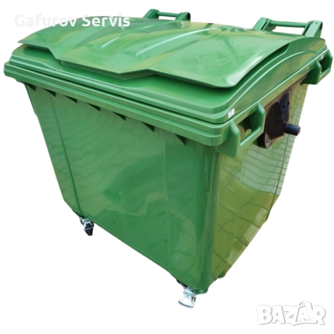 Пластмасов контейнер за смет тип ”Ракла” 1100 л - здрав HDPE материал, 4 колела, снимка 2 - Друго - 52272704