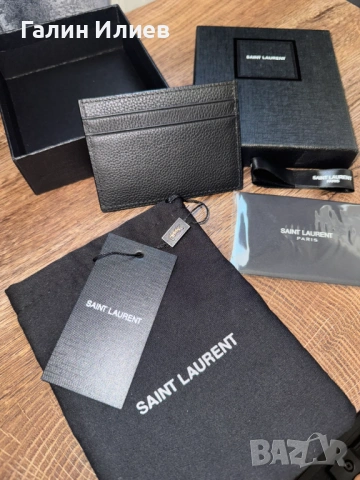 YSL Yves Saint Laurent Leather Cardholder / Портфейл за карти – НОВ, снимка 2 - Портфейли, портмонета - 53766831