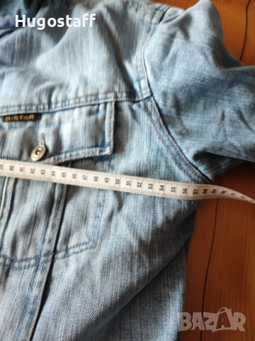 Оригинално G-star мъжко топло дънково яке с подплата L, снимка 7 - Якета - 52562103