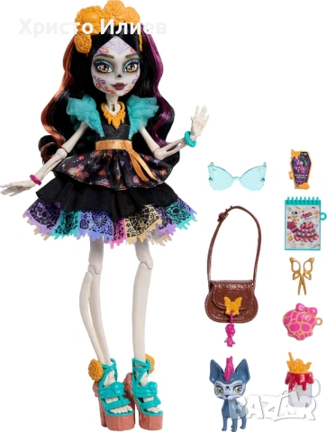 Кукла Monster High Скелита Калаверас Skelita Calaveras, снимка 3 - Кукли - 53167282