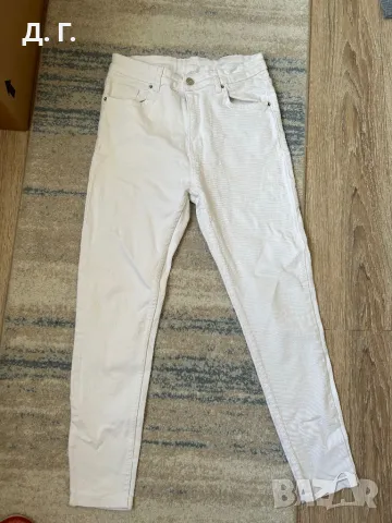 Памучни бели дънки, снимка 1
