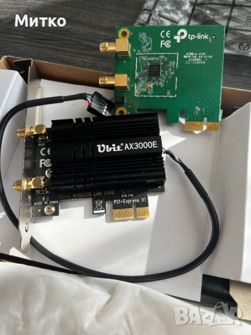 Безжична карта Ubit WiFi 6 AX3000E, макс. 2974 Mbps, трибандова (6G/5G/2.4G), BT 5.2, OFDMA, MU-MIMO, снимка 2 - Мрежови адаптери - 53071808