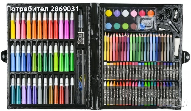 Комплект за рисуване – 150 части • Идеален за деца, начинаещи и творци, снимка 5 - Рисуване и оцветяване - 52714430