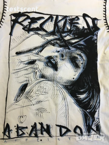 Автентична мъжка тениска Affliction Reckless Abandon White, снимка 6 - Тениски - 29709989