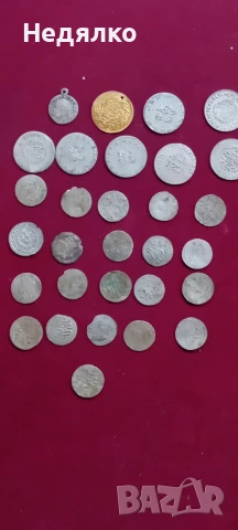 Стари турски монети,30броя,злато,сребро 
