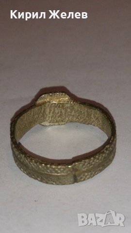 Много стар пръстен сачан ниска проба сребро с БУКВА М - 60321, снимка 3 - Антикварни и старинни предмети - 28866769