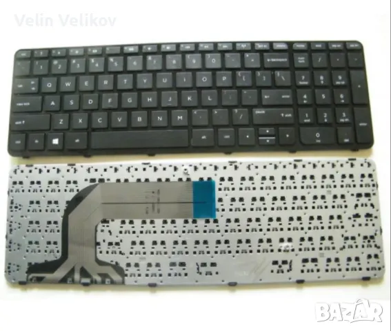НОВА! Клавиатура за лаптоп HP Pavilion 17 17-e 17-n Черна Рамка с Черни Бутони, снимка 2 - Части за лаптопи - 50082092