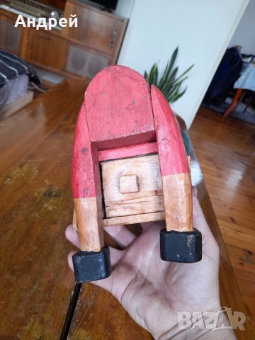 Стара дървена касичка Буратино, снимка 6 - Други ценни предмети - 41415316