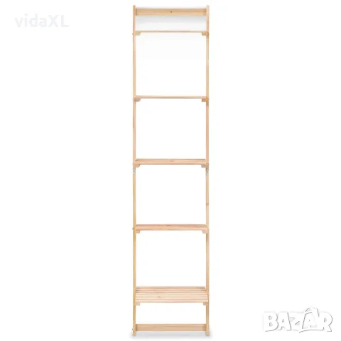 vidaXL Стенен рафт тип стълба, кедрово дърво, 41,5x30x176 см, снимка 2 - Етажерки - 56146404