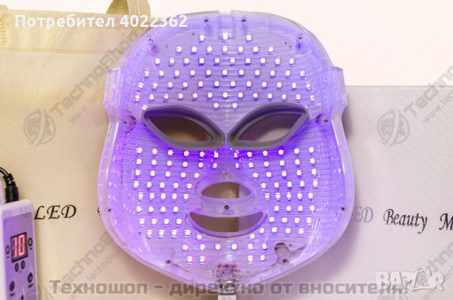 Козметична LED маска за лице - маска за фотодинамична терапия - TS0110, снимка 10 - Козметични уреди - 44664487