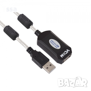 USB Активен удължителен кабел USB AM / USB AF - 30 m. VCOM - CU823-30m