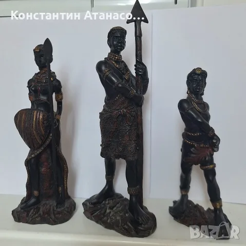Три статуетки на Африканци, снимка 2 - Статуетки - 56011294