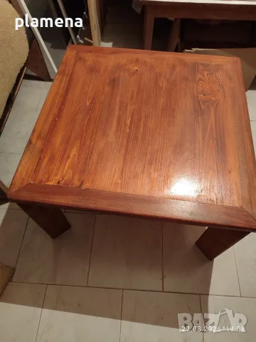 Продавам масивна маса от чам, снимка 3 - Маси - 55846912