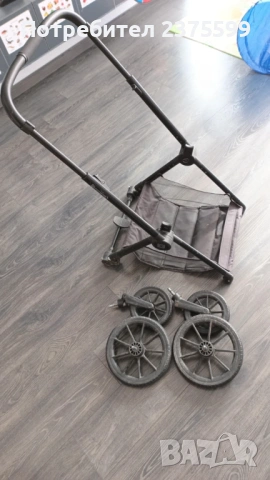 Kомбинирана количка 2 в 1 Moon Clicc Moss Green Melange, снимка 6 - Детски колички - 53535833