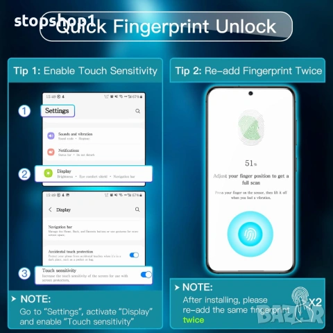 JETech Протектор за екран за Samsung Galaxy S24+ / S24 Plus 5G 6.7-инчов, закалено стъклено фолио, с, снимка 7 - Фолия, протектори - 53827255