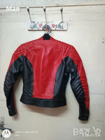 Дамско мото яке, кожа р-р 42 -ХС/С-протектори, снимка 2 - Якета - 50053250