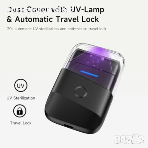 Нова мъжка фолиева Портативна електрическа самобръсначка 2 остриета, снимка 3 - Електрически самобръсначки - 53824478