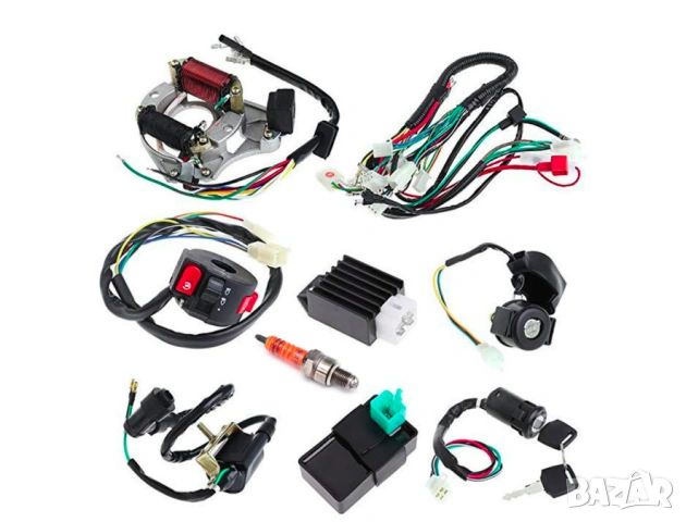 Пълна електро инсталация за 50CC 70CC 90CC 110CC, стандартен размер, 5-пинова система 9 в 1