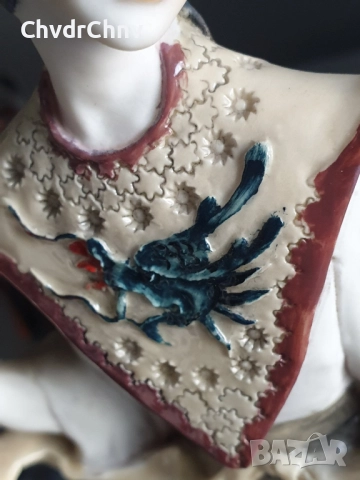 Capodimonte Belcari статуетка резин 35см/Каподимонте италианска фигура на гейша, снимка 8 - Статуетки - 52896803