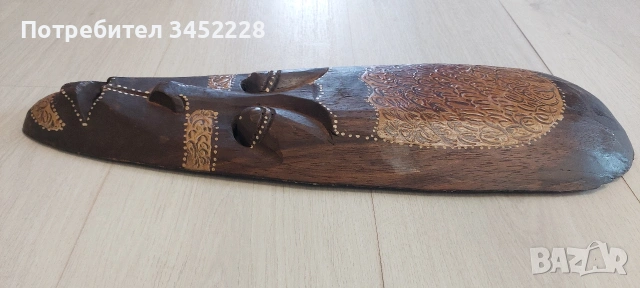 дърворезба маска Африка за ценители 50см , снимка 4 - Декорация за дома - 53845472