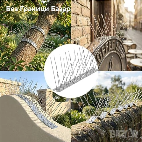 Нови Шипове против гълъби 30 броя черни за первази покрив от неръждаема стомана, снимка 7 - Други стоки за дома - 53530217