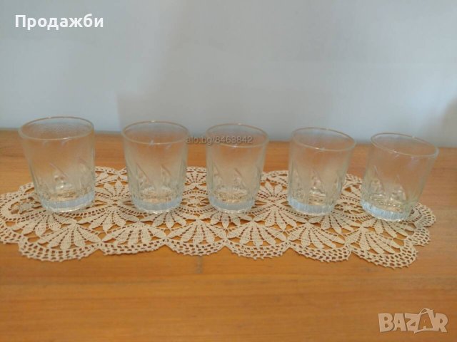 Комплект / сервиз от 5 бр. стъклени чаши за алкохолни напитки, снимка 1 - Сервизи - 40884503