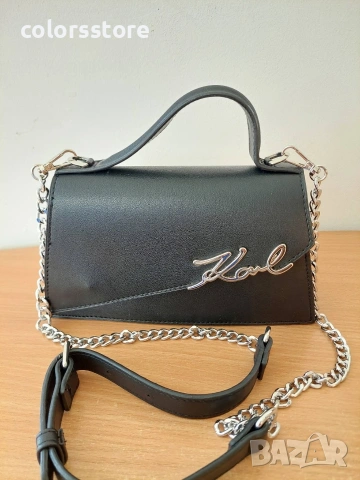 Черна чанта Karl Lagerfeld/SG374, снимка 3 - Чанти - 53788275