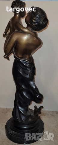 разкошна масивна бронзова фигура 67 см статуя статуетка, снимка 5 - Декорация за дома - 52797136