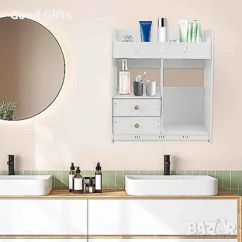 Водоустойчив Органайзер за баня, Бял Шкаф за баня, снимка 4 - Шкафове - 49119116