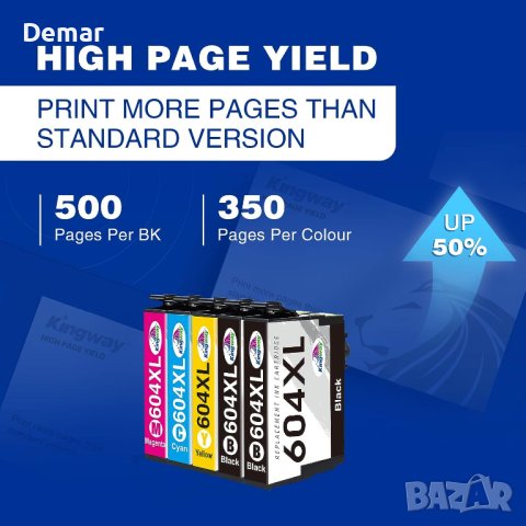 Kingway 604XL мастилени касети за Epson 604 604XL, снимка 3 - Принтери, копири, скенери - 41936832