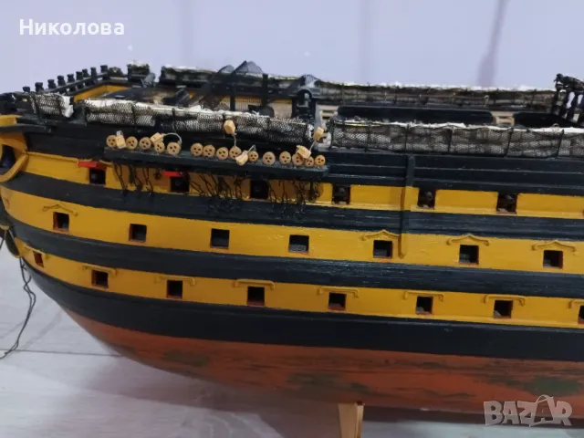 Продавам започнат модел на легендарния кораб HMS Victory – флагманът на адмирал Нелсън., снимка 6 - Колекции - 48680791