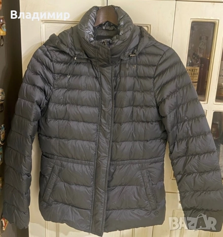 Дамско пухено яке Massimo Dutti – естествен пух, снимка 3 - Якета - 52961564