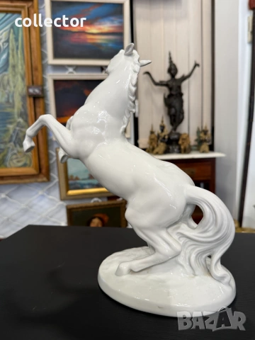 Порцеланова фигура на кон - Wallendorf. №7924, снимка 6 - Антикварни и старинни предмети - 53731508