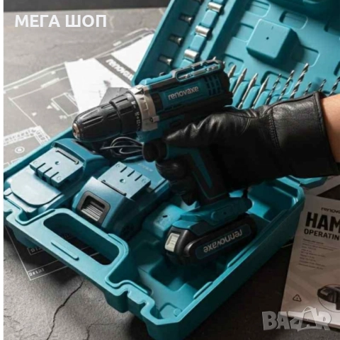 Комплект бормашина с двойна батерия и безчетков мотор за точност и мощност във всеки детайл, снимка 2 - Бормашини - 52381838