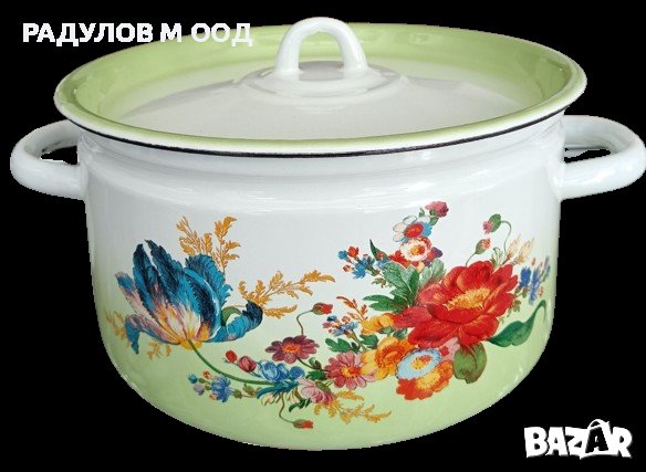 Тенджера емайл 4.5 литра  , снимка 3 - Съдове за готвене - 44416242