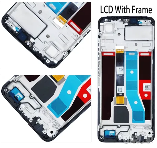 Дисплей за Realme C51, 6.74'', тъч скрийн, с рамка, екран, Realme C51, тъчскрийн, C51, RMX3830, OPPO, снимка 2 - Резервни части за телефони - 49276562