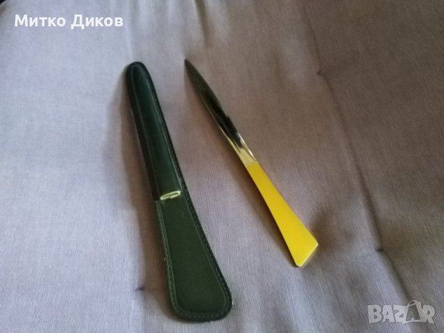 Ножче за писма марково немско винтидж с кожен калъф Ahlborn-190мм, снимка 2 - Колекции - 39250877