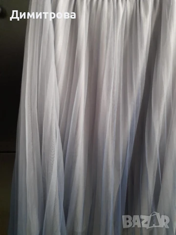 Дълга пола тюл в сиво размер 38 Mohito, снимка 2 - Поли - 50988403
