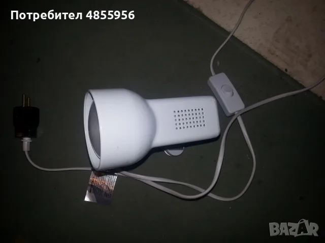 Бяла лампа със щипка - халогена крушка La Member  1xE27 max 60w R63, снимка 11 - Други - 56224259
