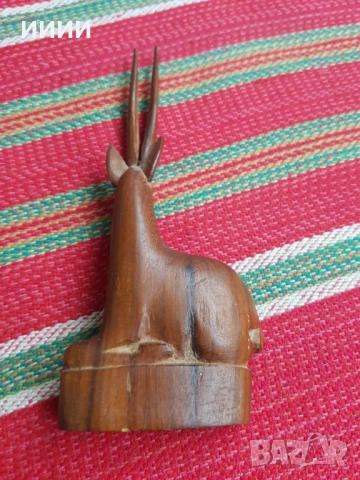 Антилопа Орингс дърворезба , снимка 2 - Антикварни и старинни предмети - 53250244