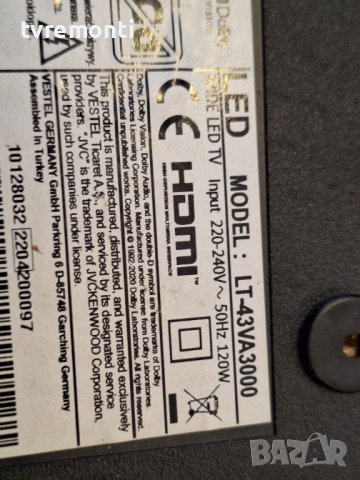 крачета за телевизор JVC модел LT-43VA3000, снимка 4 - Стойки, 3D очила, аксесоари - 44451210