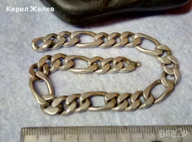 СТАРА СРЕБЪРНА ГРИВНА СРЕБРО 925 ПРОБА КЛАСИЧЕСКА КАРТИЕ ПЛЕТКА с НУЖДА от ЗАКОПЧАЛКА 29350, снимка 8 - Гривни - 49324243