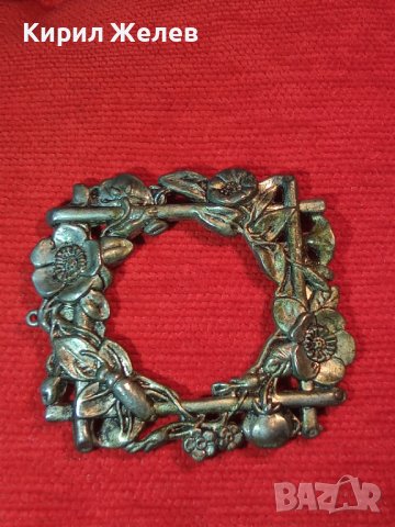 СТАР ПОСРЕБРЕН БЕЛ ЕПОК ФЛОРАЛНО ОРНАМЕНТИРАН ПЕНДАНТ РАМЧИЦА за СНИМКА РЕТРО АРТ МЕДАЛЬОН 22687, снимка 2 - Антикварни и старинни предмети - 38139060