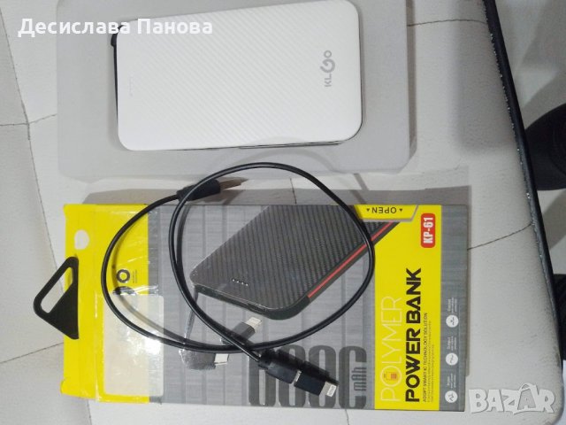 Преносима външна батерия KLGO, 6000mah, Бъpзo зapeждaнe, Бял, снимка 2 - Оригинални батерии - 38609727