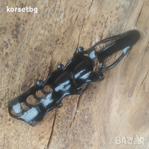 Унисекс пръстен за целия пръст в черен цвят 8021, снимка 7 - Пръстени - 39449476